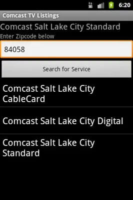 Comcast TV Listings android App screenshot 0